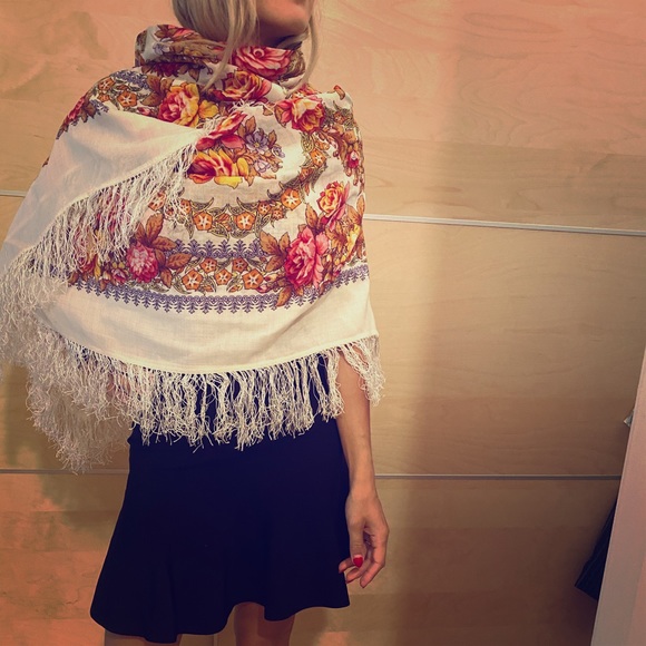 Accessories - Very Rare Russian Traditional Ornament Scarf 🧣